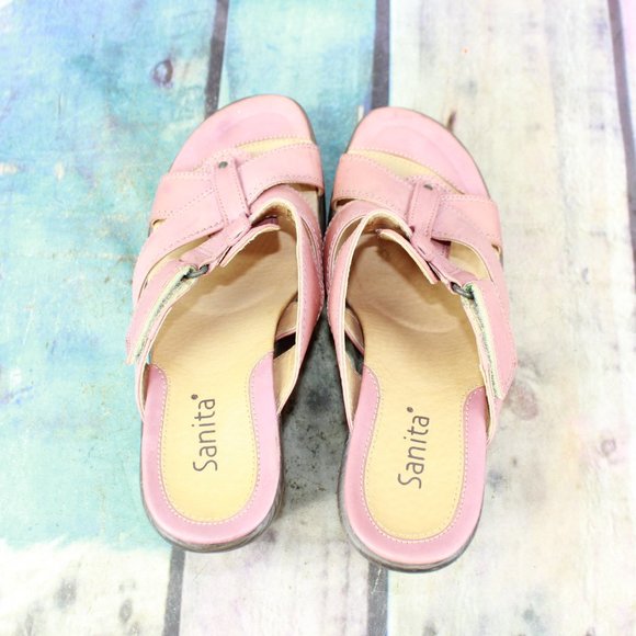 SANITA Strappy Slip On Wedge Sandals Size 10 / 40 - Picture 6 of 9